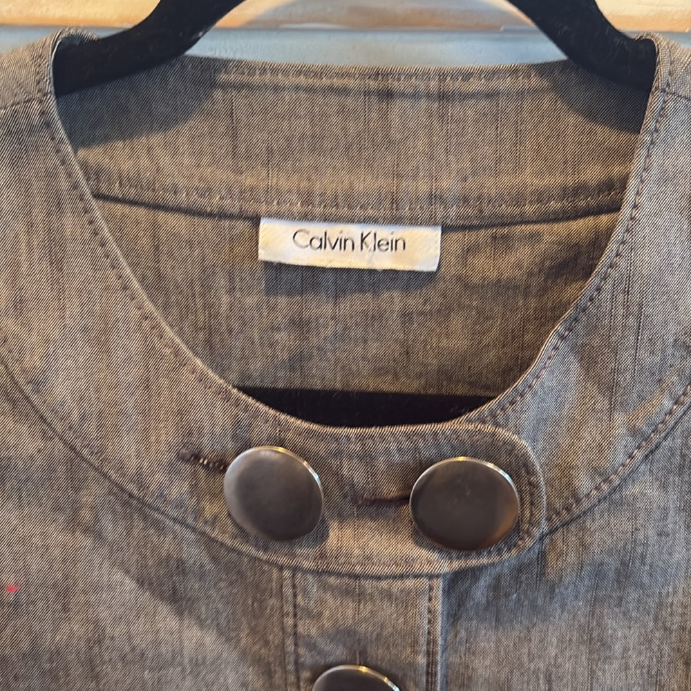 CALVIN KLEIN CROPPED SUIT 1/4 Sleeve Adorable Jacket-great pre-loved condition - Picture 2 of 10